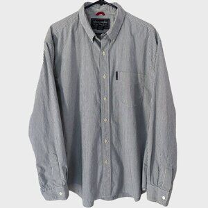 Abercrombie & Fitch Classic Striped Button-Down Pocket Shirt Men's Size Large